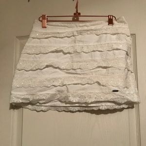 White Hollister Mini Skirt